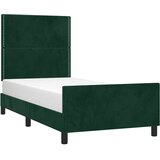  Okvir za krevet bez madraca tamnozeleni 90x190 cm baršunasti | shoptok.hr
