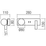  Redo 01-4662 - LED zidno svetlo NORMA LED/5W/230V+LED/3W CRI90 USB bronzno | Eponuda.com