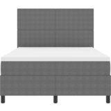  LED Box Spring Krevet Svijetlo siva i bijela. 160 x 200 cm | shoptok.hr