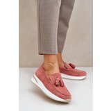 PH2 Moccasins On A Delicate Wedge Eco Suede Pink Challavia | Shoptok.si