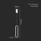  LED luster na sajli LED/13W/230V 3000K bela | Eponuda.com