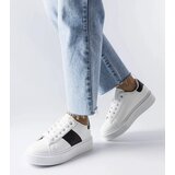 Gemre White sneakers with black stripe Aurélie | Shoptok.si
