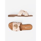 SEASTAR Light beige flip-flops with gold decoration | Shoptok.si