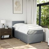 Box spring krevet s madracem svjetlosivi 90x190 cm od tkanine | shoptok.hr