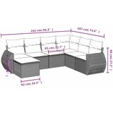  7-dijelni set vrtnih sofa od poliratana s jastucima crni | shoptok.hr