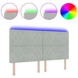  LED vzglavje z LED lučmi Diamantni Svetlo siva 90 cm Žamet, (5000043876) | Shoptok.si