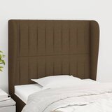 Uzglavlje s ušima tamnosmeđe 103x23x118/128 cm od tkanine | shoptok.hr