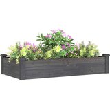  Povišena vrtna gredica s oblogom siva 120x60x25 cm od jelovine | shoptok.hr
