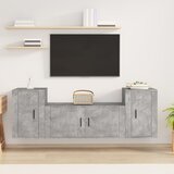 vidaXL Komplet TV omaric 3-delni betonsko siv inženirski les | Shoptok.si