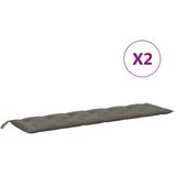  Jastuci za vrtnu klupu 2 kom tamnosivi 200x50x7 cm tkanine | Eponuda.ba