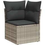 vidaXL 7-dijelni set vrtnih sofa svjetlosivi od poliratana | shoptok.hr
