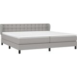  Krevet s oprugama i madracem svjetlosivi 200 x 200cm od tkanine | shoptok.hr