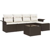  Set od 5 dijelova vrtnih kauča s jastučićima sive poli ratan | shoptok.hr