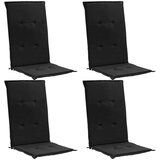  Blazine za vrtne stole 4 kosi črne 120x50x3 cm blago, (20657144) | Shoptok.si