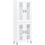 vidaXL Visoka omara bela 69,5x34x180 cm inženirski les, (20819690) | Shoptok.si