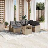 vidaXL 8-dijelni set vrtnih sofa od poliratana s jastucima bež | shoptok.hr