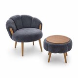Atelier Del Sofa set fotelja i stolića za kafu, 3 dijela, Teget Slike