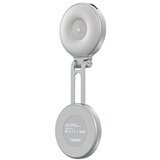 INF Magnetna mini LED-svetilka za selfie za telefon — 3 barvne temperature, polnilna 220 mAh, vrtljivo raztegljivo žepno ogledalo Siva, (5000294561) Cene