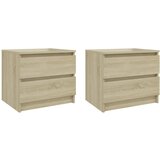 vidaXL Nočna omarica 2 kosa sonoma hrast 50x39x43,5 cm iverna plošča Cene