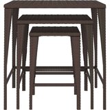  Komplet mizic 3 kosi rjav poli ratan, (20711463) | Shoptok.si