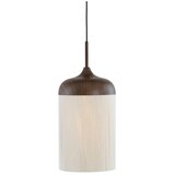 Light & Living Temno rjava viseča svetilka s tekstilnim senčilom ø 27,5 cm Dania – Cene