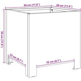 vidaXL Vrtno korito 2 kosa črna 30x30x30 cm jeklo | Shoptok.si