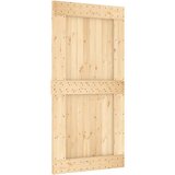  Drsna vrata s kompletom vodil 100x210 cm trdna borovina, (20999179) | Shoptok.si