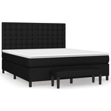Maison Chic Box spring postelja - Vzmetna postelja z vzmetnico črna 160x200 cm blago SL1916, (21889066) | Shoptok.si