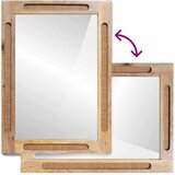  Zrcalo za kupaonicu Smeđa 50 x 2,5 x 70 cm Čvrsto drvo manga | shoptok.hr