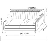 Atelier Del Sofa Alkon sklopiva sofa 214x86x77cm Svijetlosiva | Eponuda.ba