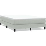  Krevet s oprugama bez madracem svjetlosivi 140x220cm baršunasti | shoptok.hr