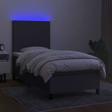  box spring s madracem LED tamnosivi 90x190 cm tkanina | shoptok.hr