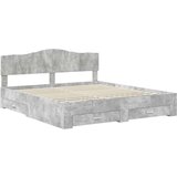  Konstrukcija postelje z vzglavjem Betonsko siva 180 x 200 cm, (5000102196) | Shoptok.si