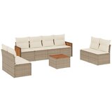  9-dijelni set vrtnih sofa s jastucima bež od poliratana | shoptok.hr