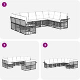  Zunanja garnitura za sedenje 9 pcs Naravna in krem bela, (5000270750) | Shoptok.si