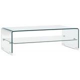 The Living Store Klubska mizica prozorna 98x45x31 cm kaljeno steklo - Klubska Mizica, (21574350) Cene