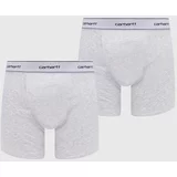 Carhartt WIP Bokserice Cotton Trunks 2-pack za muškarce, boja: siva, I029375.1FWXX