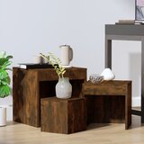 Furnova Komplet mizic 3-delni dimljeni hrast konstruiran les, (21913162) | Shoptok.si