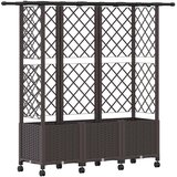  Povišeni krevet s mrežom i krovom Smeđa 163,5 x 40 x 142 cm PP | shoptok.hr