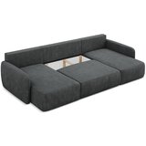 Makamii Tamno siva sklopiva/s prostorom za odlaganje kutna garnitura od šenila (u obliku slova "U") Lilo – | shoptok.hr