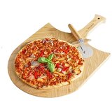 Vonshef drvena lopatica za pizzu s rezačem | shoptok.hr