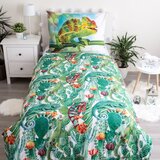 Jerry Fabrics Zelena pamučna dječja posteljina sa svjetlećim efektom za krevet za jednu osobu 140x200 cm Chameleon – | shoptok.hr