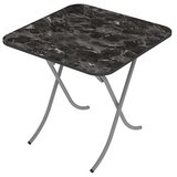 alesta Sklopivi sto 80x80cm crni mermer AL10034CM Cene