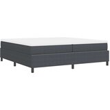 Krevet s opruga kutije Tamno siva i bijela 200 x 200 cm | Eponuda.com