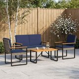  Set vanjskog namještaja 4 pcs Siva i tamnoplava poliratan | Eponuda.com
