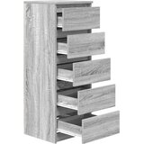  Komoda s ladicama Siva Sonoma 37,5x35x99 cm Konstruirano drvo | shoptok.hr