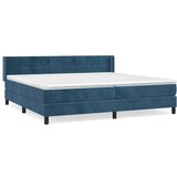  Box spring postelja z vzmetnico temno modra 200x200 cm žamet, (20789824) | Shoptok.si