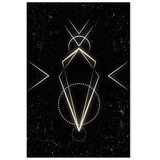  Slika - Symmetry of Shapes (1-part) - Graphic Motif in Black Shade 60x90 Standard | shoptok.hr