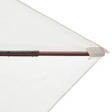  Suncobran 200 x 300 cm s drvenim stupom krem bijeli | Eponuda.com
