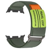 INF Združljiv s Samsung Watch 8: Zeleni najlonski pleten pašček z zaponko, (5000078978) | Shoptok.si